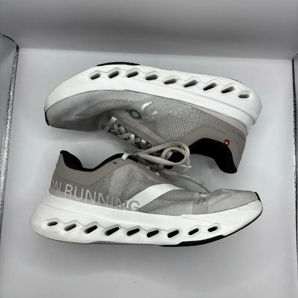 Women’s‎ 6.5 - On Cloudsurfer Next Gray Running Shoes 3WE30053213 Fog Ivory